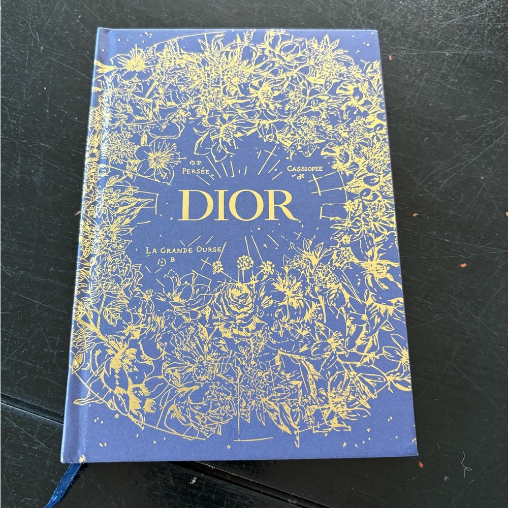 Dior Blue and Gold Floral Notebook with Box